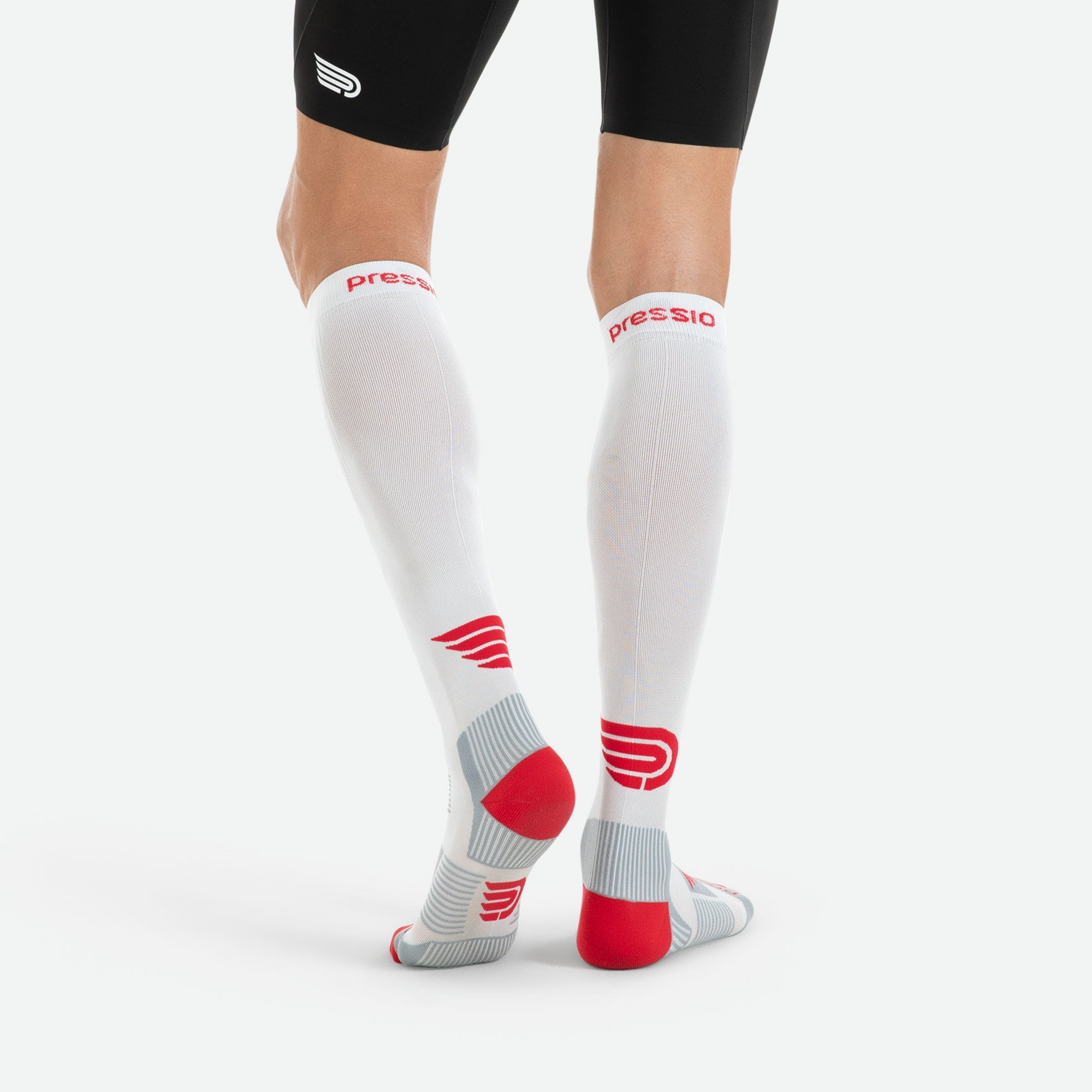 PRESSIO_Unisex_Compression_Socks_White_Closeup_Back PRESSIO Compression Sock - Image 1