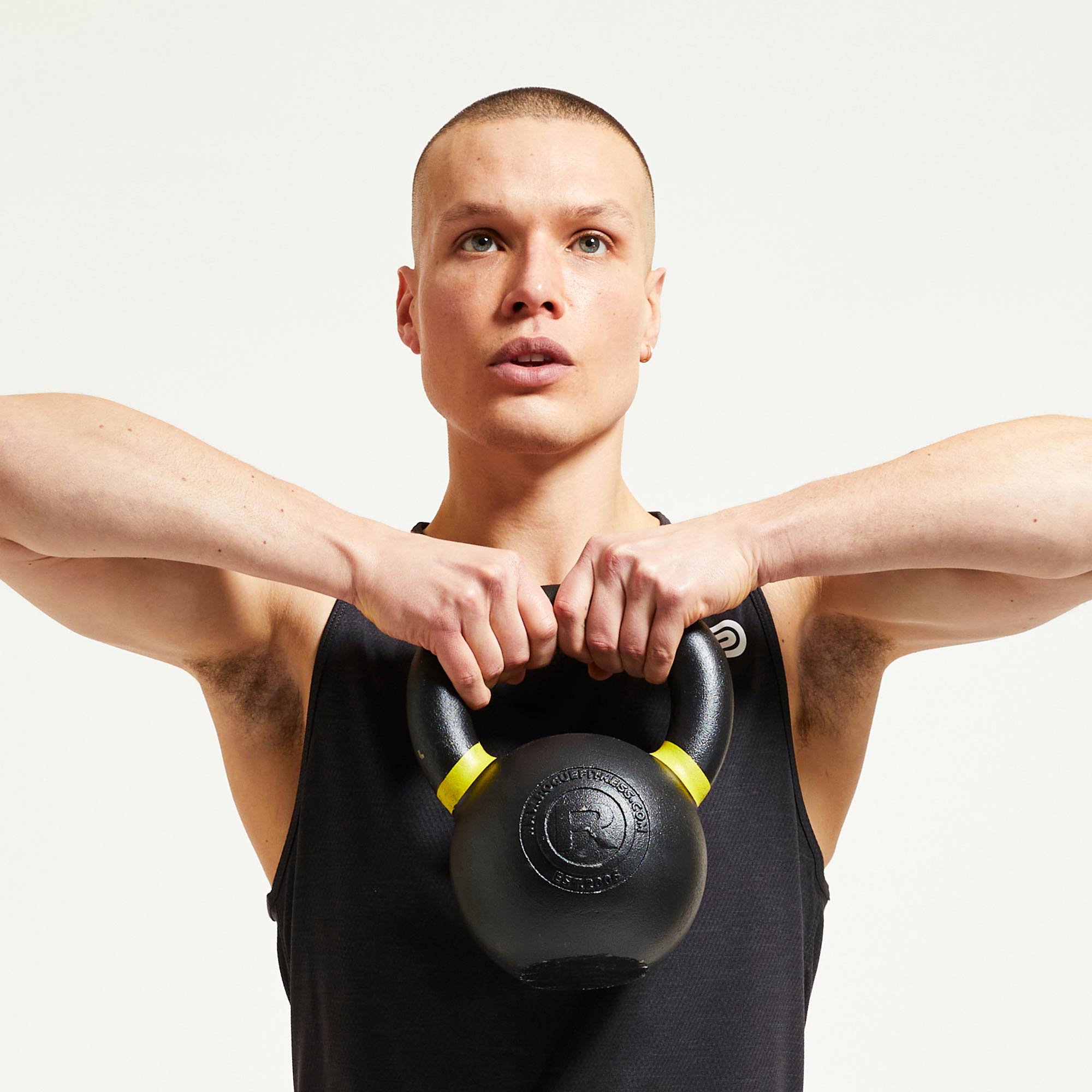 Pressio Men's Core Singlet (Black/White) - Image 2