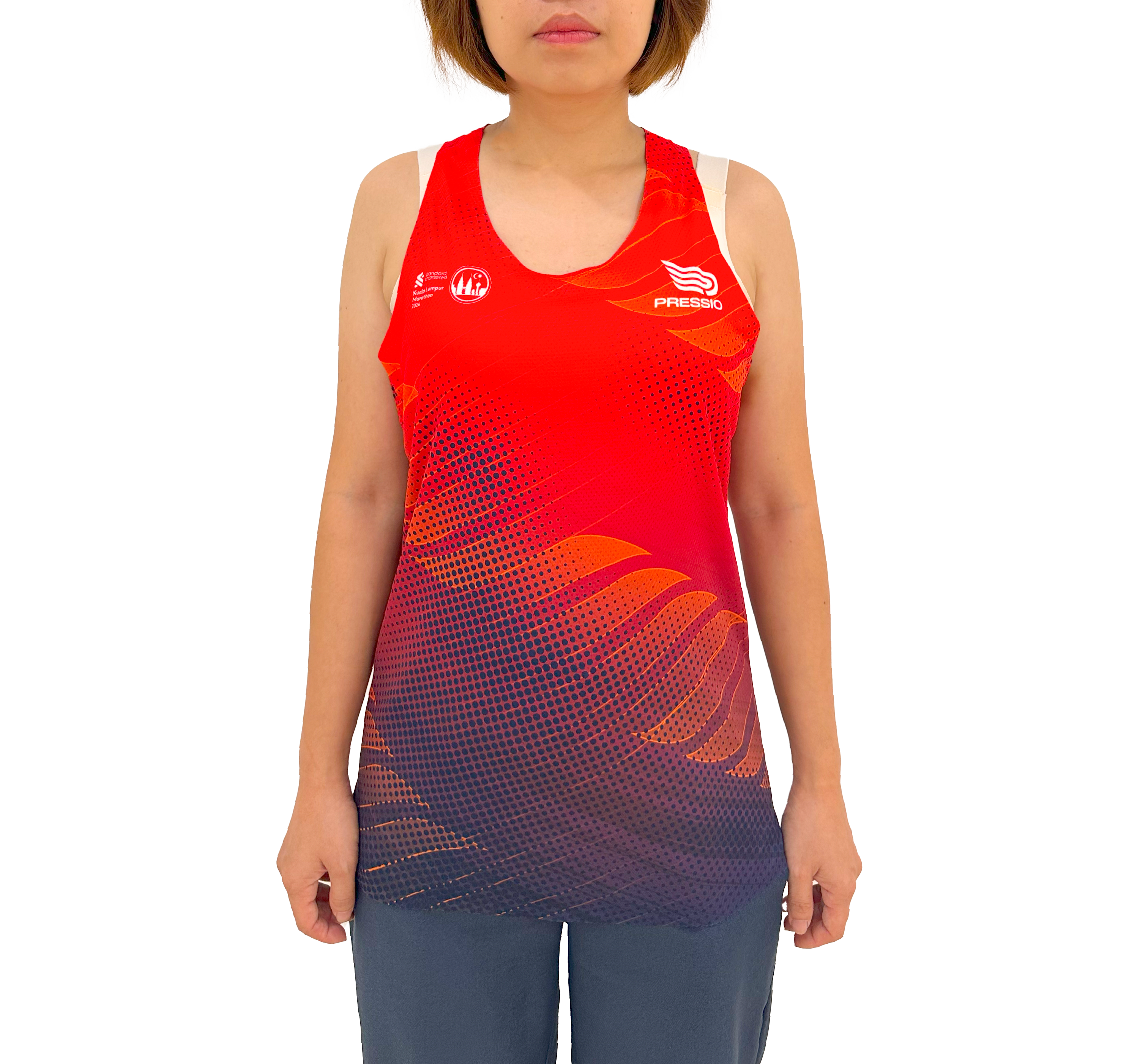 IMG_8212 PRESSIO WOMEN’S ELITE SINGLET (KLSCM) – RED - Image 1