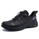 TOREAD Men GORE-TEX waterproof VIBRAM hiking shoes-Yellow\Red - Black - Image 3