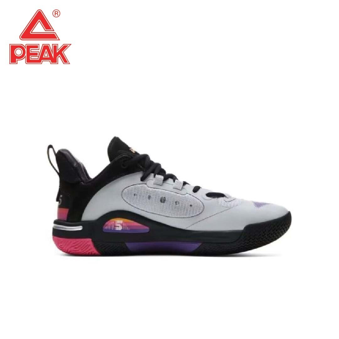 Peak Flash 5 Men’s Basketball Match Shoes – White Grey