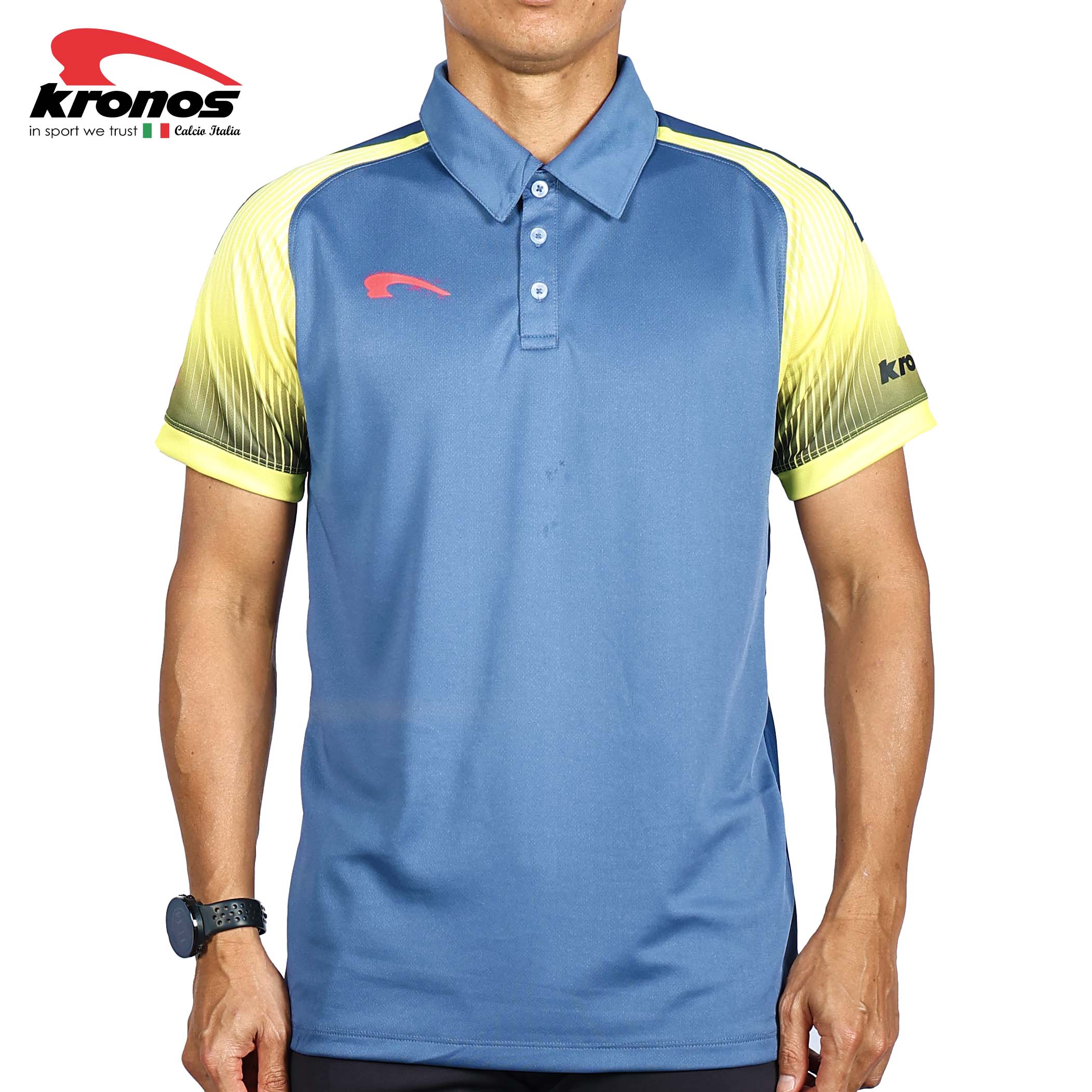 BLUE-NEON_FRONT Kronos Referee Polo Jersey 2025 - Image 1
