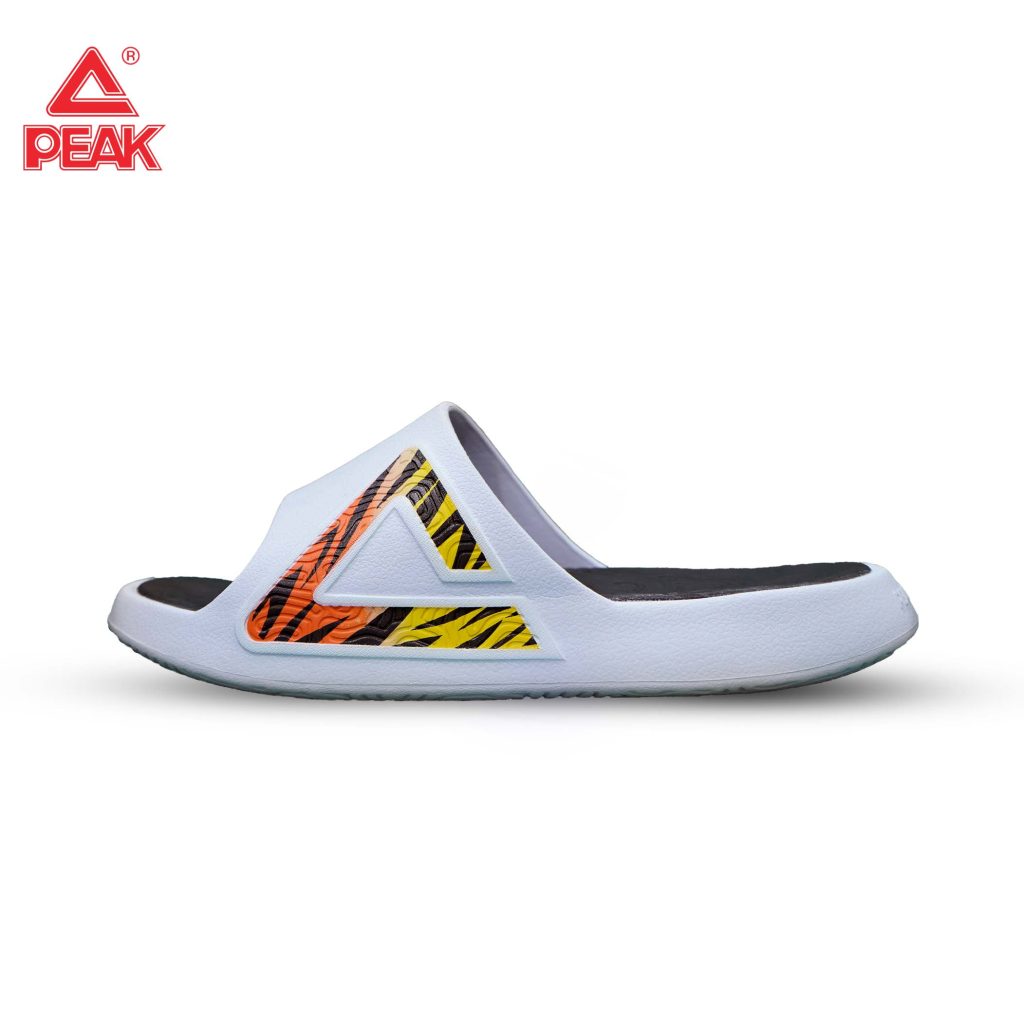Peak Taichi Slide 1.0-White/Tiger Orange